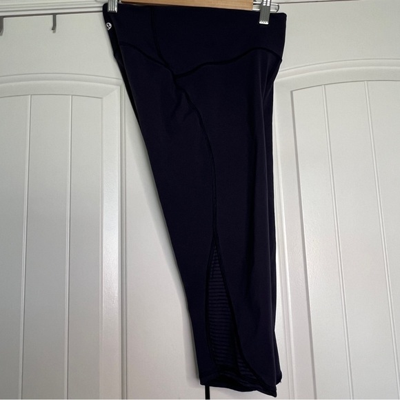 Lululemon Lean In Crop (17") Flawed Midnight Navy Size 6 - Picture 7 of 13